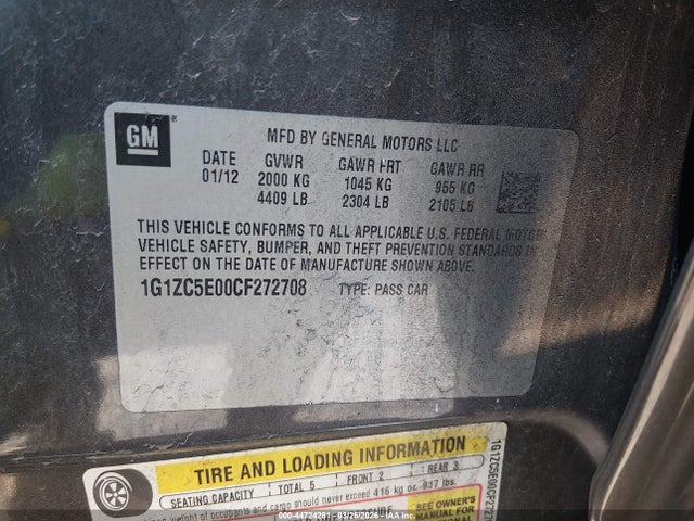 2012 CHEVROLET MALIBU 1G1ZC5E00CF272708 Photo 8