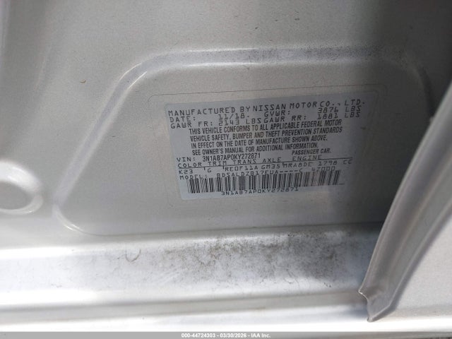 3N1AB7AP0KY272871 Nissan SENTRA SV