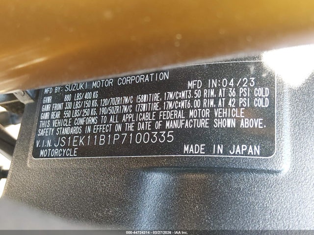 Suzuki Gsx-s1000 A 2023 JS1EK11B1P7100335 Image 10