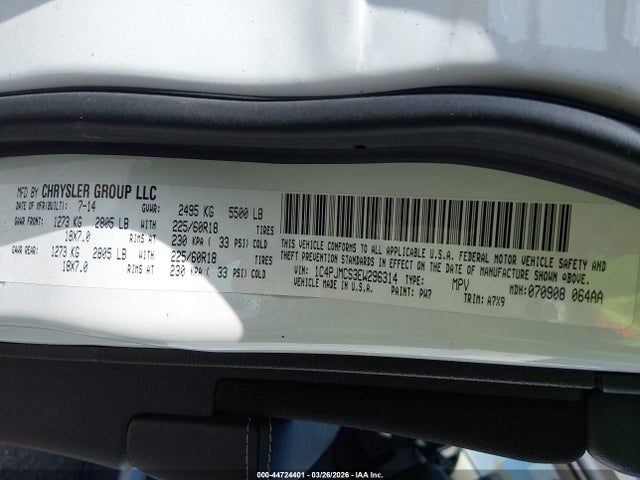 2014 JEEP CHEROKEE 1C4PJMCS3EW296314 Photo 8