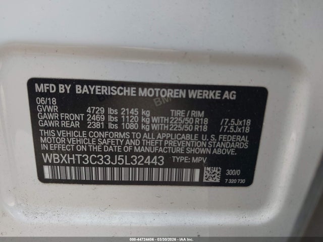 Продаж на аукціоні авто 2018 Bmw X1 Xdrive28i, vin: WBXHT3C33J5L32443, номер лоту: 44724406