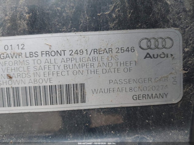2012 AUDI A4 WAUFFAFL8CN020274 Photo 8
