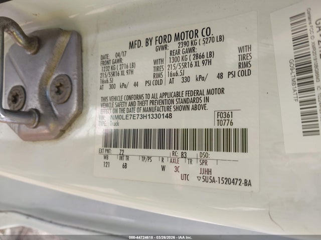 2017 FORD TRANSIT CONNECT NM0LE7E73H1330148 Photo 8