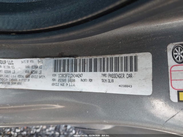 Aukcja sprzedaży 2012 Chrysler 200 Limited, vin: 1C3BCBFG1CN144247, numer aukcji: 44724708