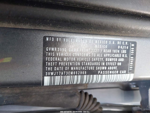 Продаж на аукціоні авто 2014 Volkswagen Beetle 1.8t, vin: 3VWJ17AT3EM652969, номер лоту: 44724770