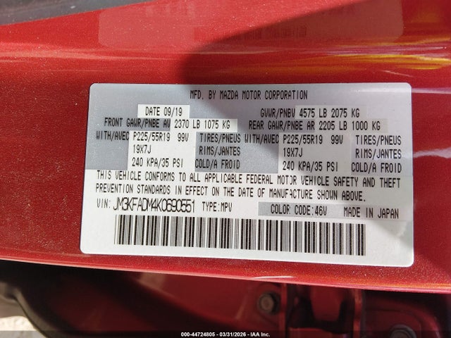 2019 MAZDA CX-5 JM3KFADM4K0690551 Photo 8