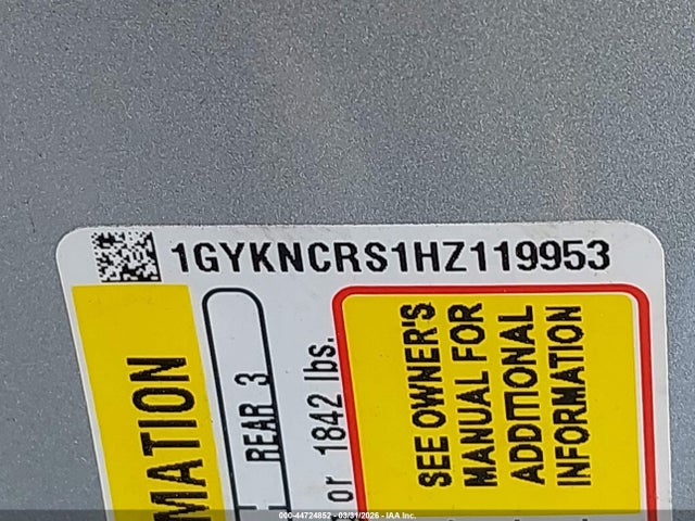 Продаж на аукціоні авто 2017 Cadillac Xt5 Premium Luxury, vin: 1GYKNCRS1HZ119953, номер лоту: 44724852