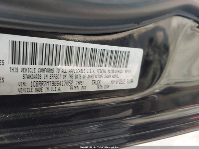 Aukcja sprzedaży 2016 Ram 1500 Sport, vin: 1C6RR7MT9GS417052, numer aukcji: 44725114