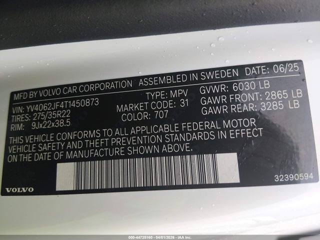 Volvo Xc90 Ultra 2026 YV4062JF4T1450873 Image 9