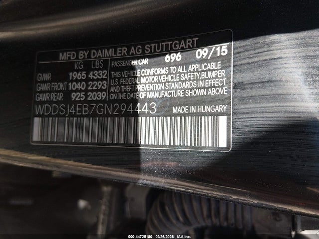 2016 MERCEDES-BENZ CLA 250 WDDSJ4EB7GN294443 Photo 8