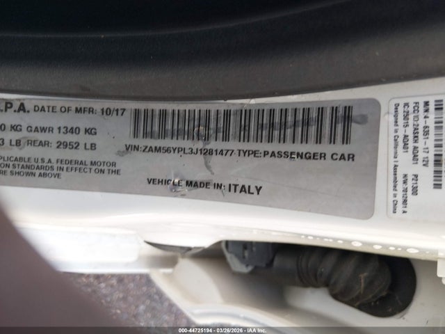 2018 MASERATI QUATTROPORTE ZAM56YPL3J1281477 Photo 8