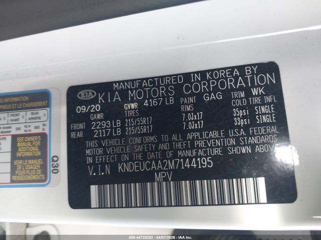 Auction sale of the 2021 Kia Seltos S, vin: KNDEUCAA2M7144195, lot number: 44725262