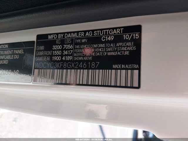 WDCYC3KF8GX246187 Mercedes-Benz G 550 4matic