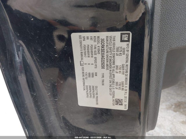 2010 Chevrolet Silverado 1500 Lt მანქანა იყიდება აუქციონზე, vin: 3GCRKSE39AG229290, აუქციონის ნომერი: 44725266