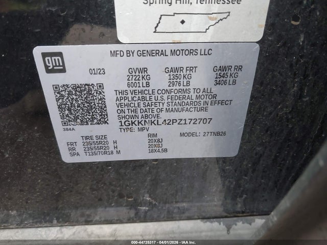 Продажа на аукционе авто 2023 Gmc Acadia Fwd Sle, vin: 1GKKNKL42PZ172707, номер лота: 44725317