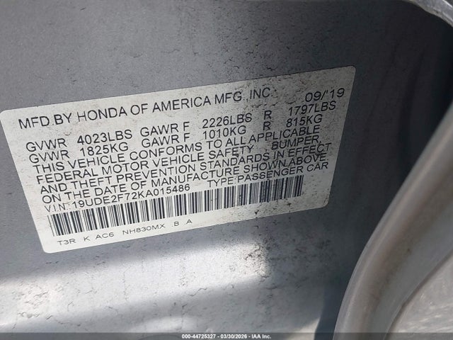 Aukcja sprzedaży 2019 Acura Ilx Premium Package/technology Package, vin: 19UDE2F72KA015486, numer aukcji: 44725327