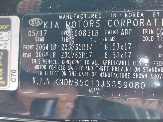 2018 KIA SEDONA KNDMB5C13J6359080 Photo 8