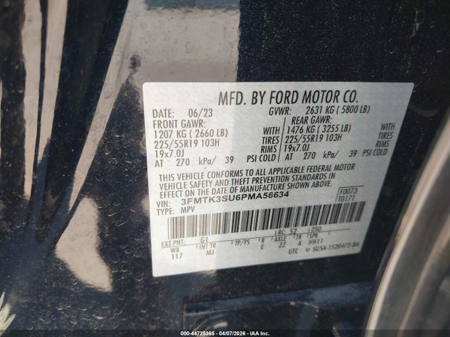 3FMTK3SU6PMA56634 Ford Mustang Mach-e Premium