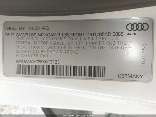 2014 AUDI A7 WAUWGAFC2EN012123 Photo 8