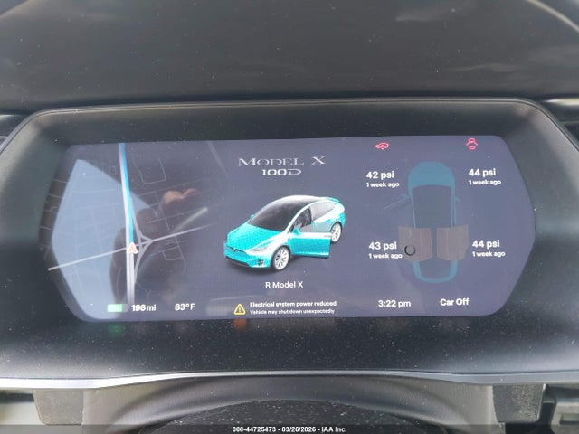 44725473 :رقم المزاد ، 5YJXCAE21JF118518 vin ، 2018 Tesla Model X 100d/75d/p100d مزاد بيع