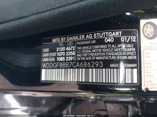 2012 MERCEDES-BENZ C 300 WDDGF8BB7CA686293 Photo 8