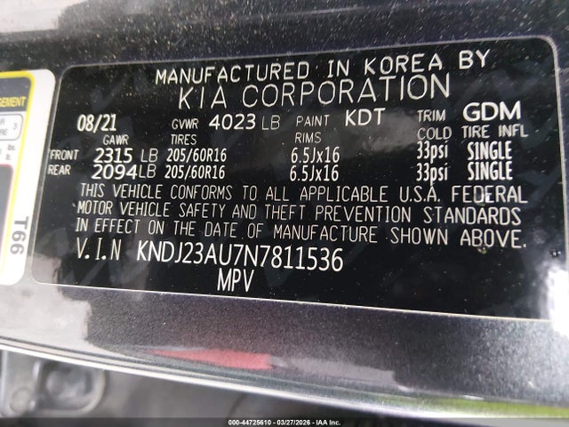 2022 KIA SOUL KNDJ23AU7N7811536 Photo 8