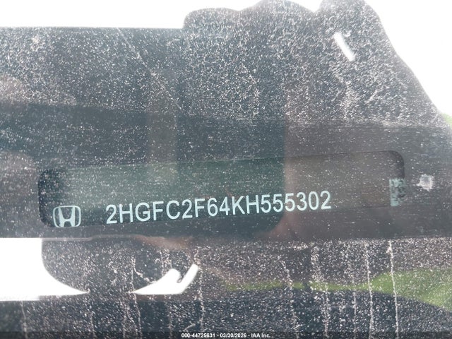 Honda Civic Lx 2019 2HGFC2F64KH555302 Image 12