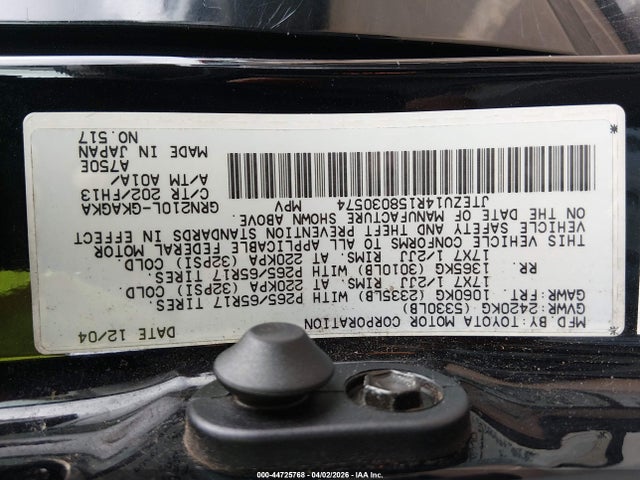 Продаж на аукціоні авто 2005 Toyota 4runner Sr5 Sport V6/sr5 V6, vin: JTEZU14R158030574, номер лоту: 44725768