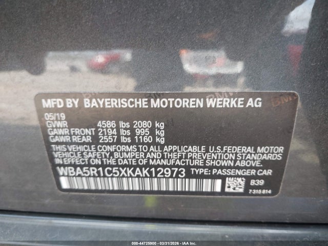 Продажа на аукционе авто 2019 Bmw 330i, vin: WBA5R1C5XKAK12973, номер лота: 44725900