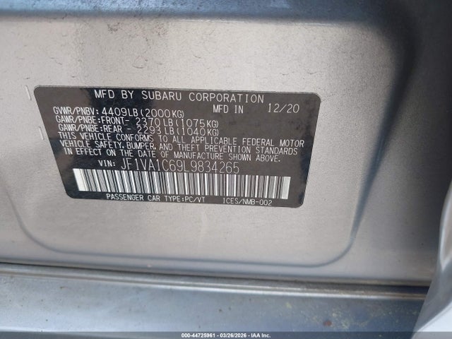 2020 SUBARU WRX JF1VA1C69L9834265 Photo 8