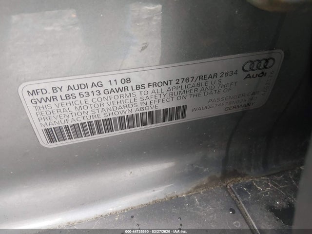 Продажа на аукционе авто 2009 Audi A6 3.0 Premium, vin: WAUDG74F79N025740, номер лота: 44725990