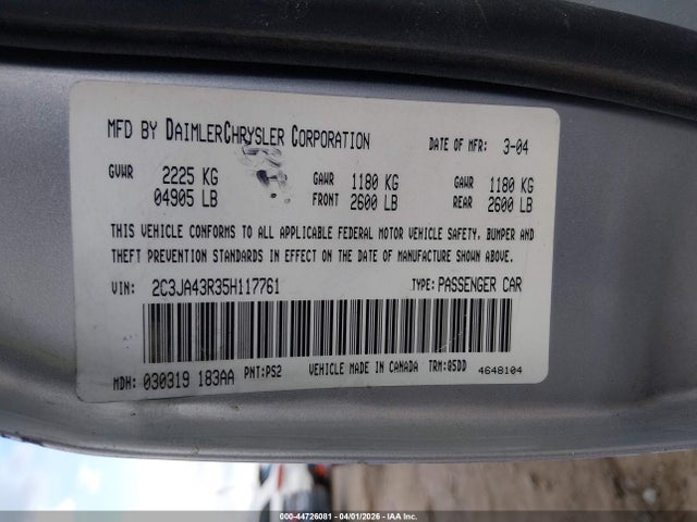 2005 CHRYSLER 300 2C3JA43R35H117761 Photo 8