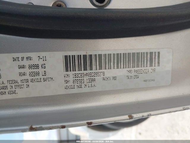 44726286 :رقم المزاد ، 1B3CB3HA0BD295278 vin ، 2011 Dodge Caliber Mainstreet مزاد بيع
