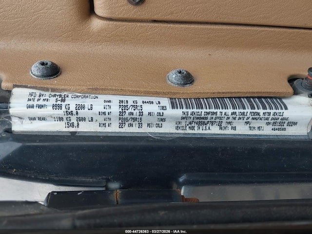 Aukcja sprzedaży 1998 Jeep Wrangler Sahara, vin: 1J4FY49S0WP787122, numer aukcji: 44726363
