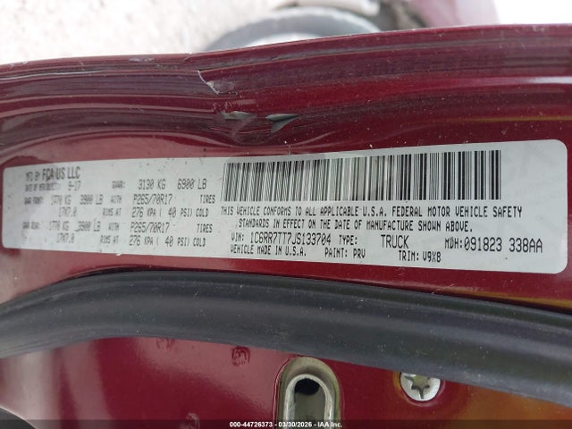 Продаж на аукціоні авто 2018 Ram 1500 Slt  4x4 6'4 Box, vin: 1C6RR7TT7JS133704, номер лоту: 44726373