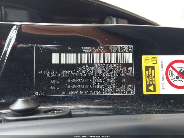 2015 Lexus Rx 350 მანქანა იყიდება აუქციონზე, vin: 2T2BK1BA5FC335537, აუქციონის ნომერი: 44726451