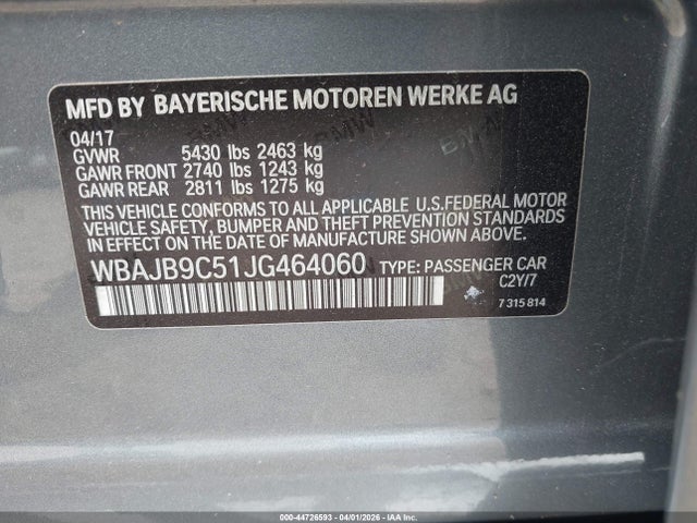 Продаж на аукціоні авто 2018 Bmw M550i Xdrive, vin: WBAJB9C51JG464060, номер лоту: 44726593