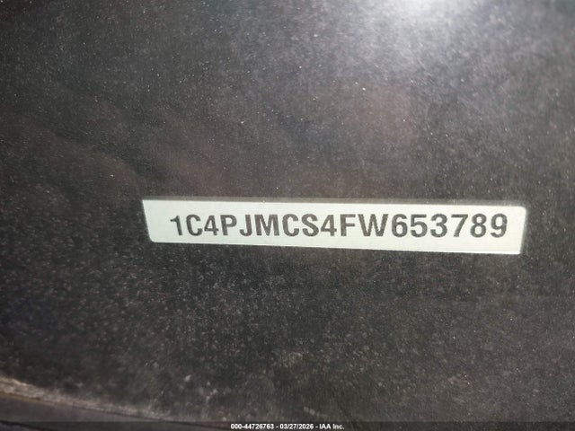 2015 Jeep Cherokee Latitude მანქანა იყიდება აუქციონზე, vin: 1C4PJMCS4FW653789, აუქციონის ნომერი: 44726763
