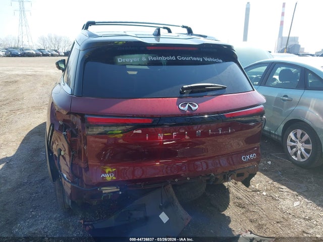 2025 Infiniti Qx60 Autograph Awd მანქანა იყიდება აუქციონზე, vin: 5N1AL1HU6SC358662, აუქციონის ნომერი: 44726837