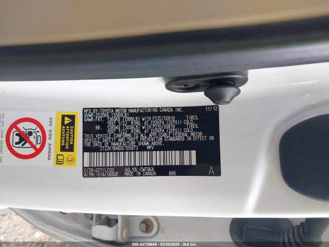 Продаж на аукціоні авто 2013 Lexus Rx 350, vin: 2T2ZK1BA6DC105873, номер лоту: 44726846