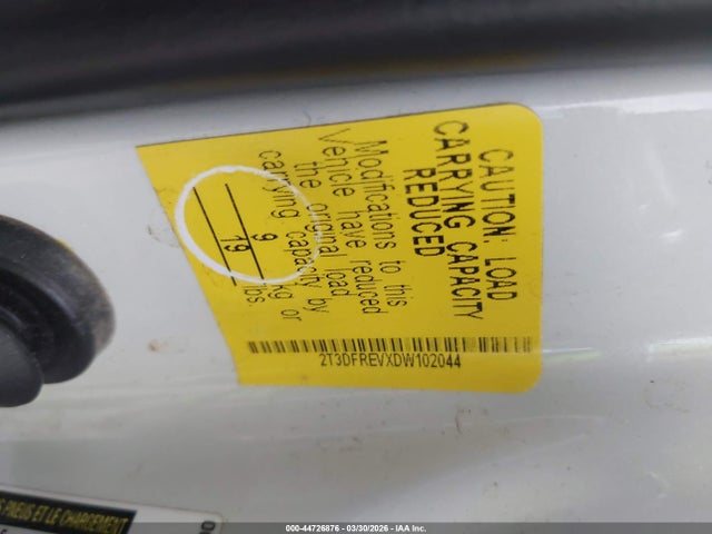 2013 Toyota Rav4 Limited მანქანა იყიდება აუქციონზე, vin: 2T3DFREVXDW102044, აუქციონის ნომერი: 44726876