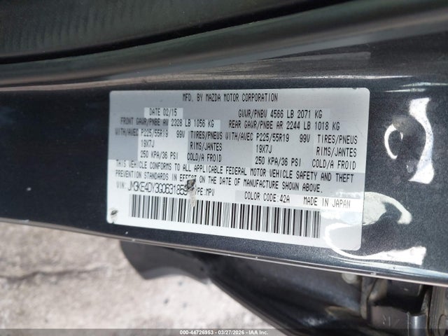 Aukcja sprzedaży 2016 Mazda Cx-5 Grand Touring, vin: JM3KE4DY3G0631859, numer aukcji: 44726953