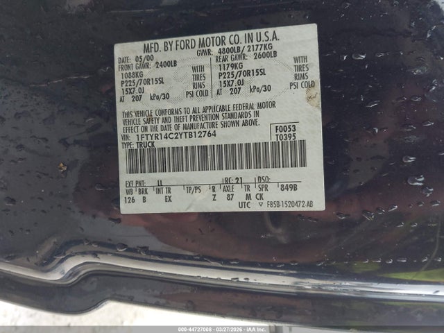 2000 FORD RANGER 1FTYR14C2YTB12764 Photo 8