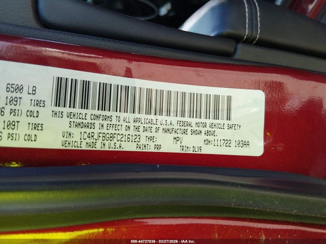 Jeep Grand Cherokee Limited 2015 1C4RJFBG8FC216123 Image 9