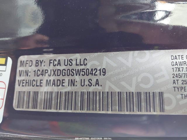 2025 JEEP WRANGLER 1C4PJXDG0SW504219 Photo 8