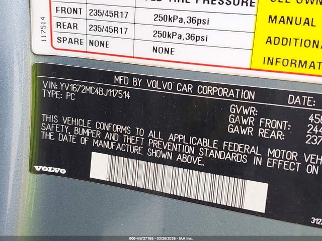 2011 VOLVO C70 YV1672MC4BJ117514 Photo 8