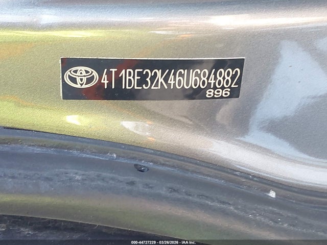 2006 Toyota Camry Le მანქანა იყიდება აუქციონზე, vin: 4T1BE32K46U684882, აუქციონის ნომერი: 44727229