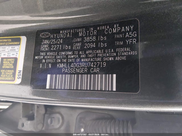 2024 Hyundai Elantra Se მანქანა იყიდება აუქციონზე, vin: KMHLL4DG3RU742719, აუქციონის ნომერი: 44727357