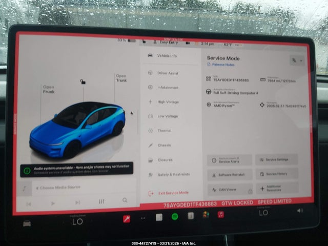 7SAYGDED1TF436883 Tesla Model Y Premium Rear-wheel Drive/standard Rear-wheel Drive