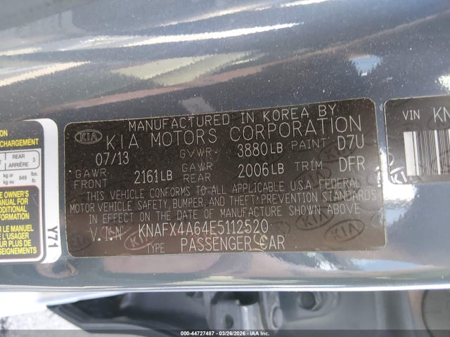 KIA FORTE LX 2014 KNAFX4A64E5112520 Image 9
